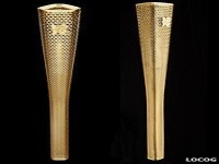 Olympic torch design glows gold for London 2012