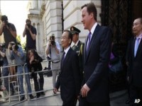 Chinese premier Wen Jiabao in trade talks at No 10